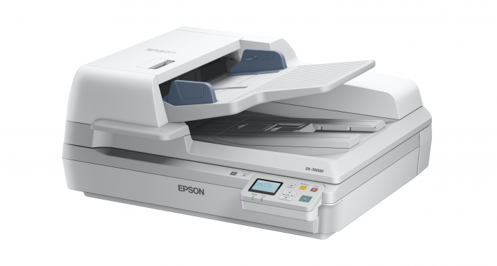 Skaner Epson WorkForce DS-70000N - widok frontu prawej strony