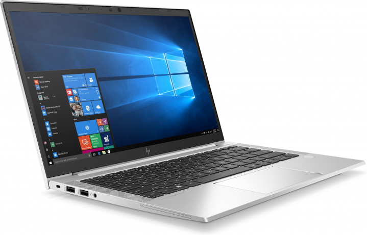 Laptop HP Elitebook 830 G7 srebrny - widok frontu lewej strony