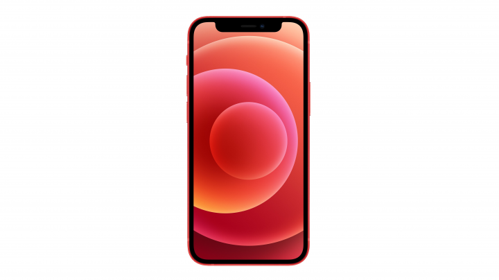 Smartfon Apple iPhone 12 mini czerwony - widok frontu