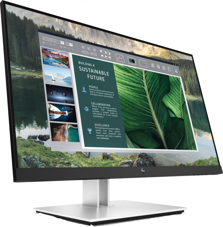 MONITOR HP E24U G4 widok frontu lewej strony