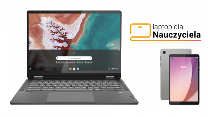IdeaPad Flex 5 Chrome 14IAU7 ChromeOS Storm Grey + Tablet M8 ZAD00069PL Bon