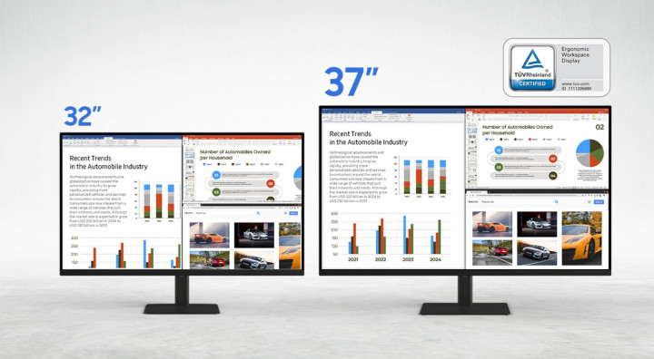 Monitor Samsung ViewFinity S8 LS37D800EAUXEN wielkość