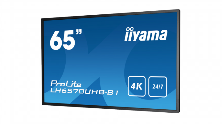 Monitor IIYAMA ProLite LH6570UHB-B1 - widok frontu prawej strony