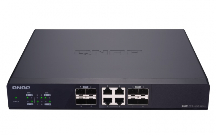 Switch QNAP QSW-804-4C - widok frontu v2