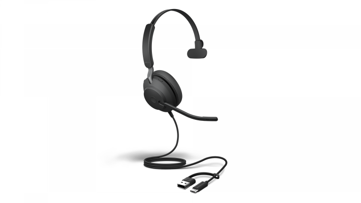 Słuchawki z mikrofonem Jabra Evolve2 40 SE USB-C/A UC Mono - 24189-889-799