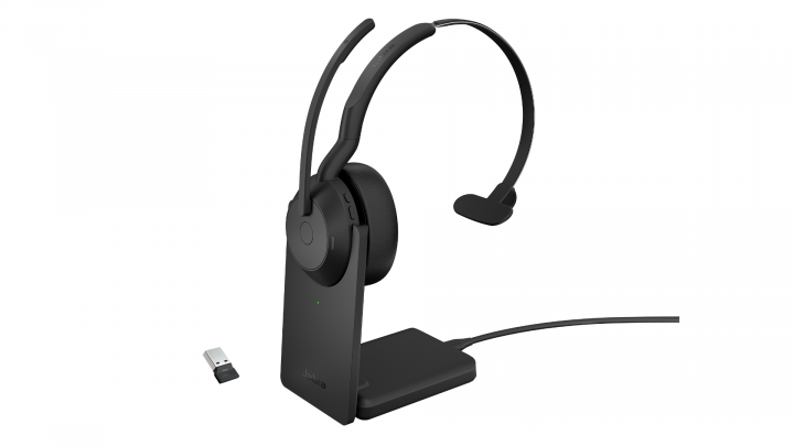 Słuchawki bezprzewodowe Jabra Evolve 2 55 USB-A UC Mono Stand - 25599-889-989