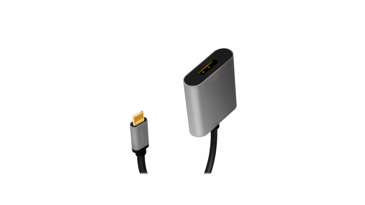 Adapter LogiLink USB-C - DP czarny/szary 0,15m CUA0102 2