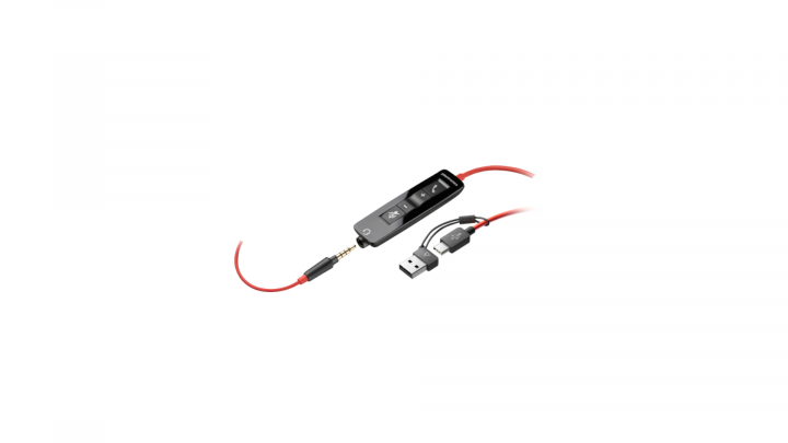 Słuchawki przewodowe HP Poly Blackwire 5210 Mono + Adapter USB-C/A - 8X230AA 3