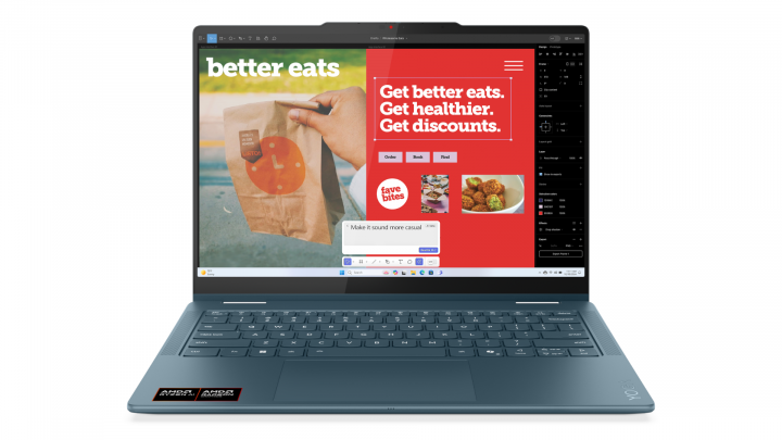 Laptop 2w1 Lenovo Yoga 7 14AKP10 W11H Tidal Teal + Etui i rysik w zestawie Cashback 4