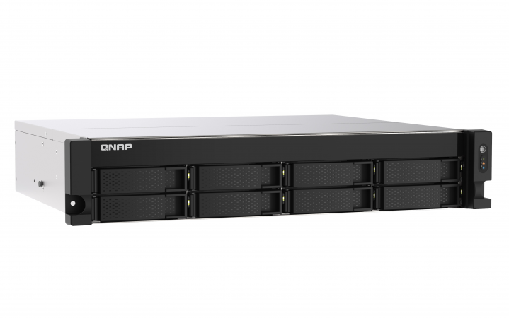 Serwer NAS QNAP TS-853DU-RP - widok frontu lewej strony