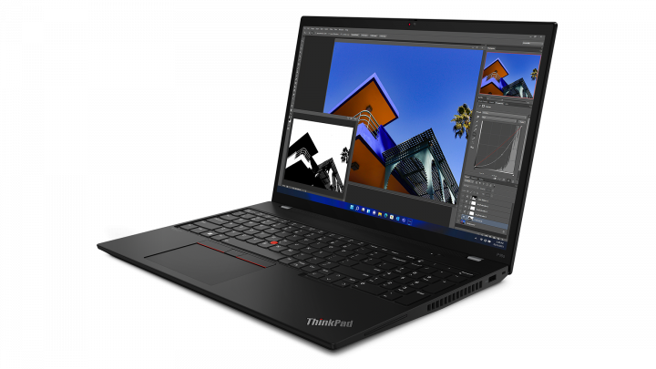 Mobilna stacja robocza Lenovo ThinkPad P16s G1 W11P czarny - widok frontu prawej strony2