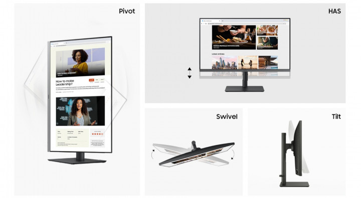 Monitor Samsung LS27F430UAUXEN ergonomia