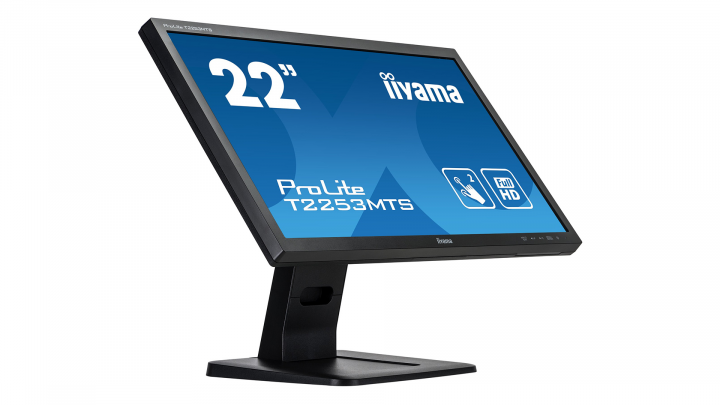 Monitor z dotykowym ekranem IIYAMA ProLite T2253MTS-B1 - widok frontu lewej strony2
