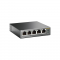 Switch TP-Link TL-SG1005P - widok frontu lewej strony