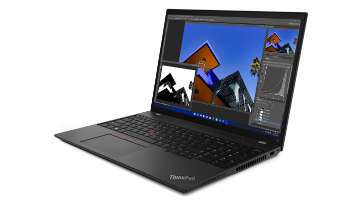 ThinkPad T16 G1 W11P (AMD) czarny - widok frontu prawej strony