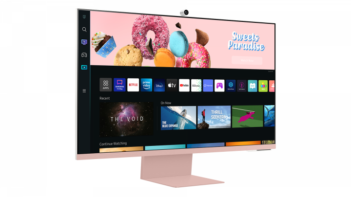 Monitor Samsung Smart M8 LS32BM80PUUXEN - widok frontu lewej strony