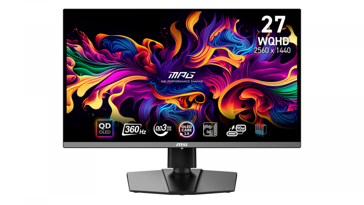 Monitor MSI MPG 271QRX QD-OLED 26,5" WQHD 360Hz 0,03ms USB-C Dock 90W