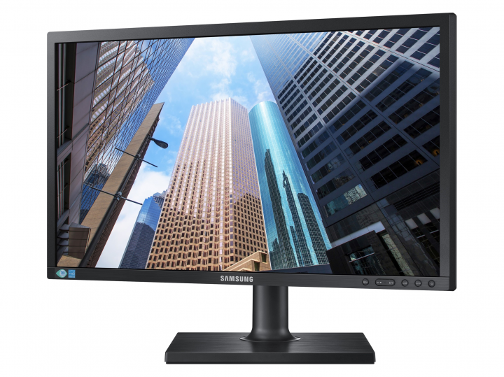 Monitor Samsung LS24E65UXWYEN - widok frontu prawej strony