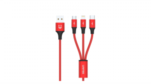Kabel UNITEK USB - USB-C/microUSB/Lightning C4049RD