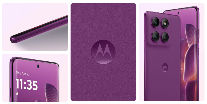 Smartfon Motorola edge 60 Pro purpurowy 4