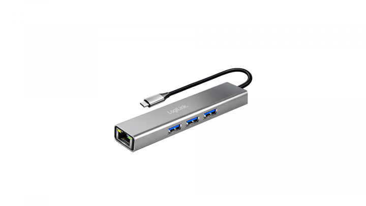 Hub LogiLink 3xUSB-A 1xRJ-45 Gigabit Ethernet UA0461 2