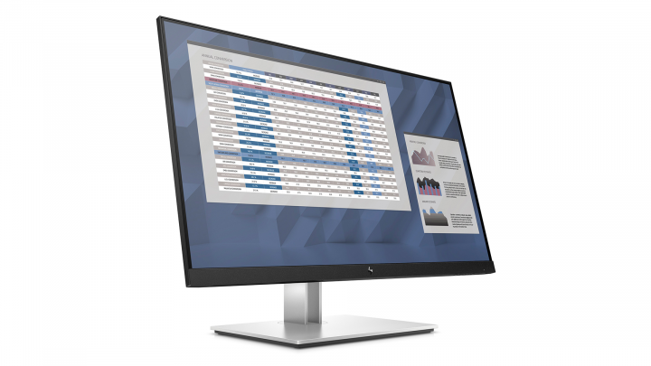 Monitor HP E27 G4 9VG71AA - widok frontu lewej strony