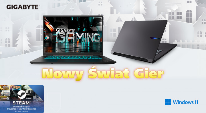 Nowy Świat Gier - Kup laptopa GIGABYTE/AORUS i zgarnij nawet 80 Euro na Steam! 14