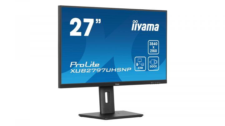 Monitor iiyama ProLite XUB2797UHSNP-B1 4K UHD 27 IPS 4ms USB-C Dock 4