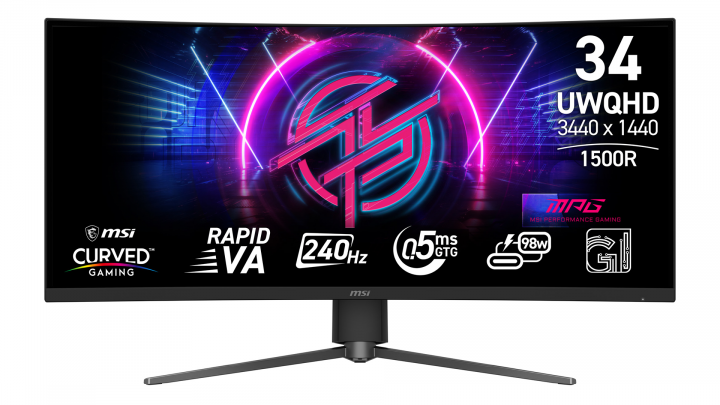 Monitor MSI MPG 346CQRF X24 34" UWQHD 240Hz 0,5ms USB-C Dock 98W