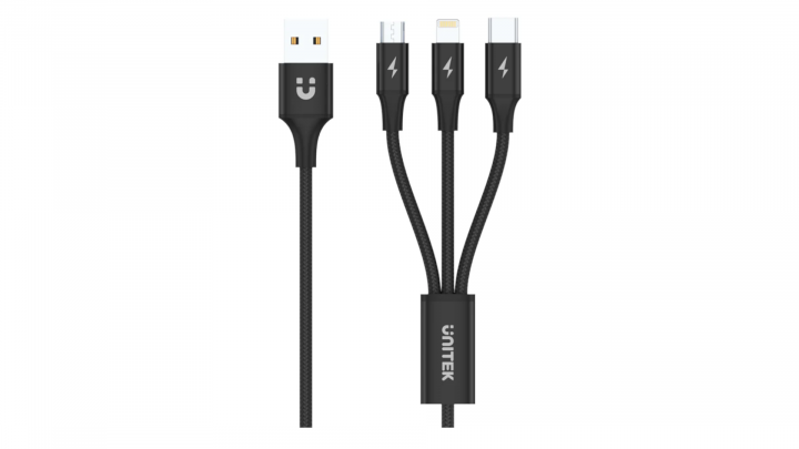 Kabel ładujący UNITEK USB czarny C14049BK 2
