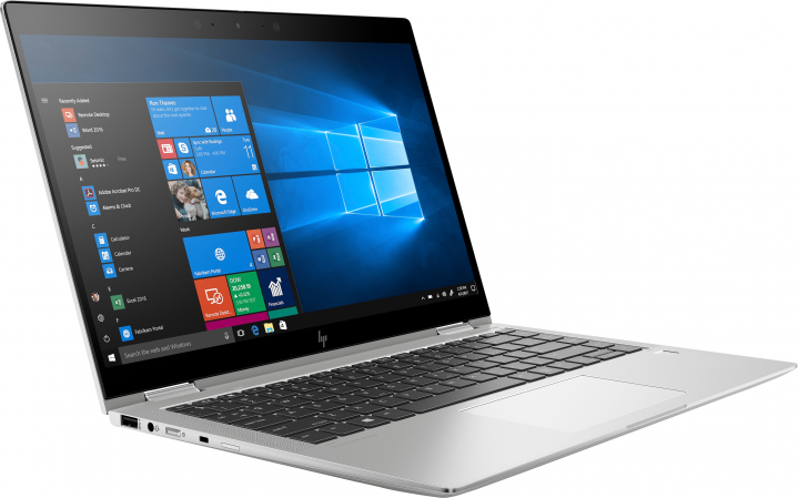Laptop HP Elitebook x360 1040 G6 srebrny - widok frontu lewej strony