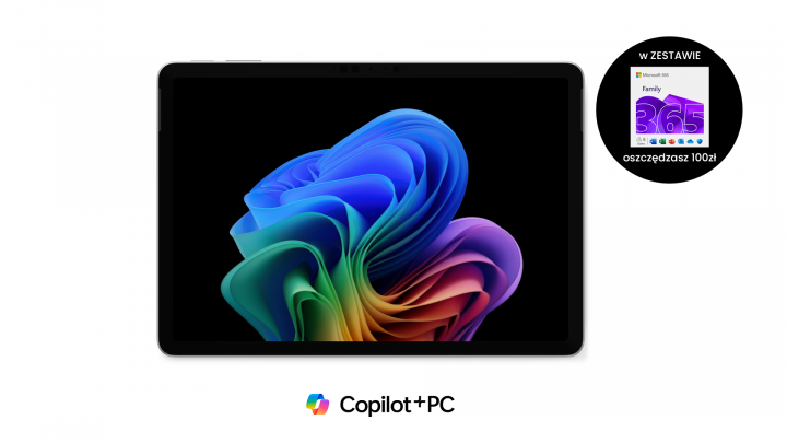 Microsoft Surface Pro 12 Snapdragon Touch 12 W11P Platynowy Copilot 365 Family