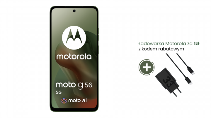 Smartfon Motorola moto g56 5G zielony 33W