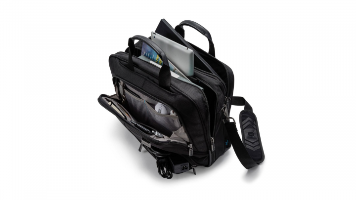Torba do laptopa DICOTA Top Traveller PRO 173 D30845 czarna - otwarta