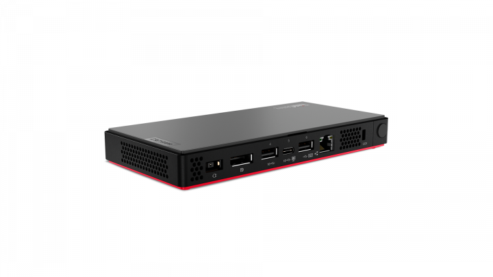 Komputer Lenovo ThinkCentre M75n Nano - widok z tylu lewej strony