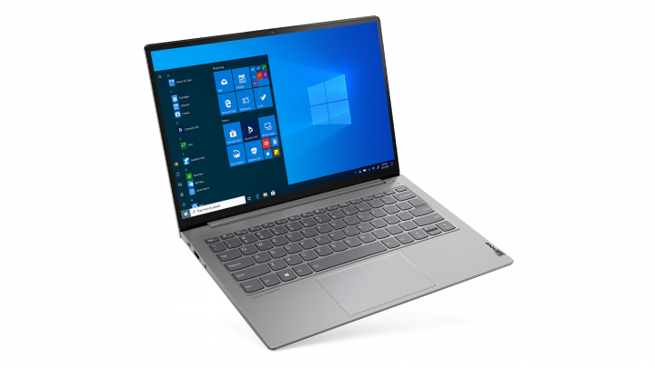 Laptop Lenovo ThinkBook 13s G2 szary - widok frontu lewej strony1