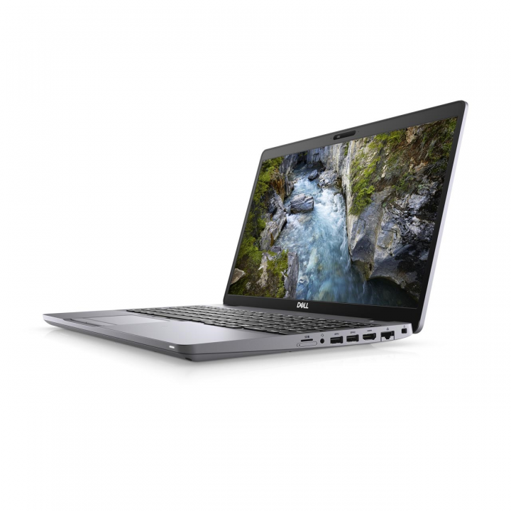 Mobilna stacja robocza Dell Precision 3550 szary - widok frontu prawej strony