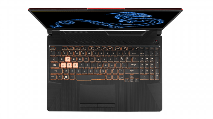Laptop Asus TUF Gaming F15 FX506LI NoOs-widok klawiatury