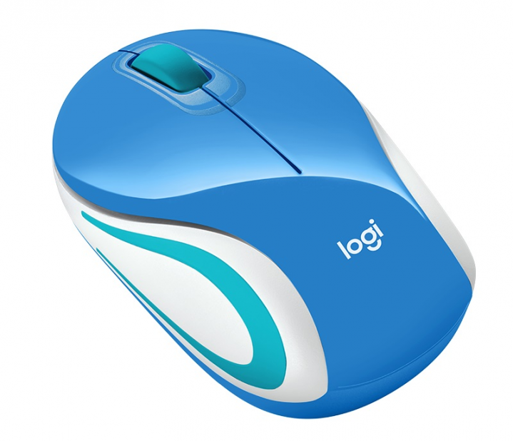 Mysz bezprzewodowa Logitech M187 Niebieska 910-002733 - widok frontu v3