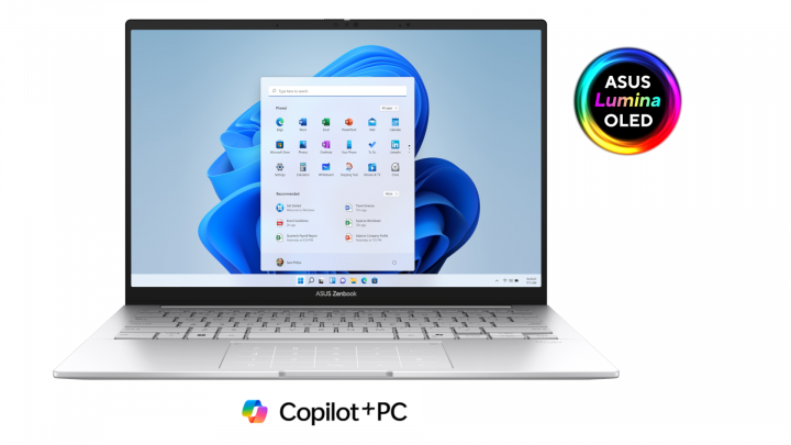 Laptop ASUS Zenbook 14 srebrny Copilot 2