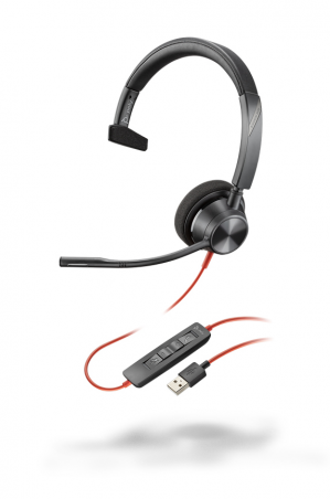 Słuchawki przewodowe HP Poly Blackwire 3310 Mono USB-A - 767F7AA