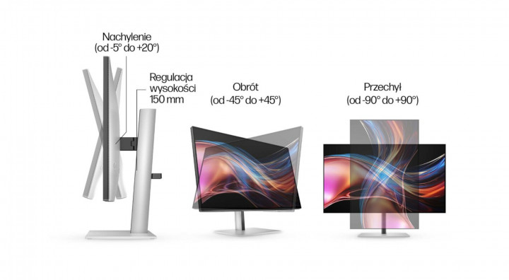 Monitor HP S7 Pro 8J9E6UT ergonomia