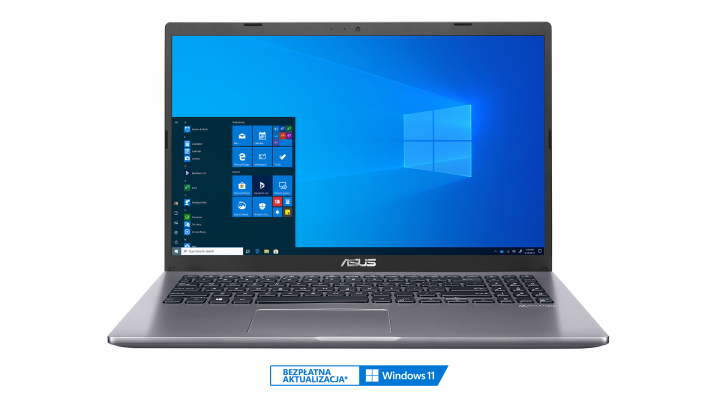 Laptop Asus VivoBook X509JA Slate Grey W10P - widok frontu
