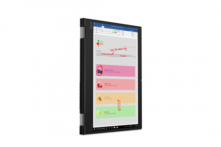 Laptop Lenovo ThinkPad X390 Yoga czarny - widok trybu tabletu