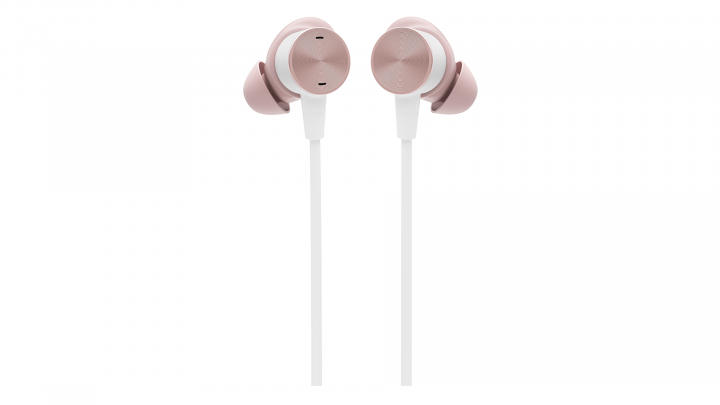 Słuchawki przewodowe Logitech Zone Wired Earbuds UC różowe 981-001135