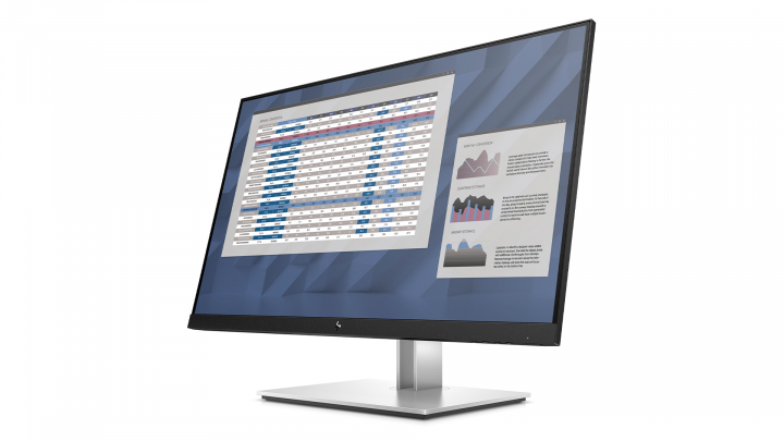 Monitor HP E27 G4 9VG71AA - widok frontu prawej strony