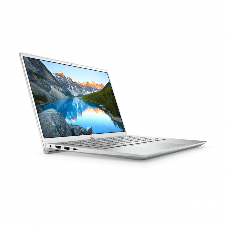 Laptop Dell Inspiron 5405 srebrny - widok frontu lewej strony