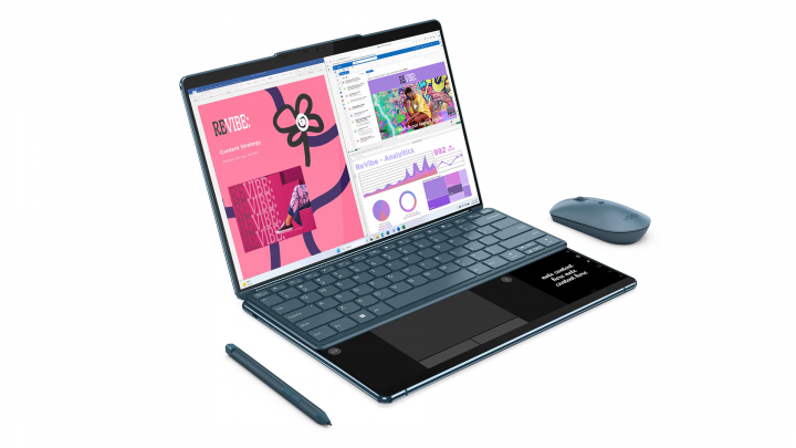 Laptop 2w1 Lenovo Yoga Book 9 13IMU9 W11H Tidal Teal (Lenovo Digital Pen 3, Lenovo 600 Bluetooth Silent Mouse + Folio Stand) 9