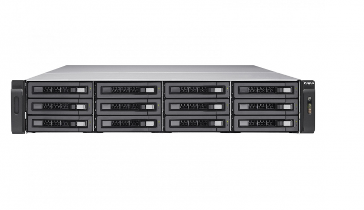 Serwer NAS QNAP TVS-EC1280U-SAS-RP-16G-R2 - widok frontu