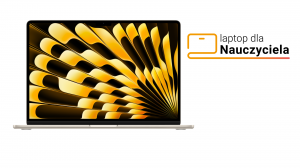 Laptop dla Nauczyciela Apple MacBook Air 15 MC6K4ZE/A M4 15,3" 24GB 512SSD Int MacOS Księżycowa Poświata